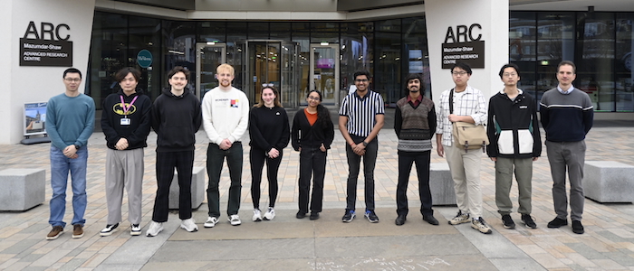 A picture of the GLASense team outside the ARC