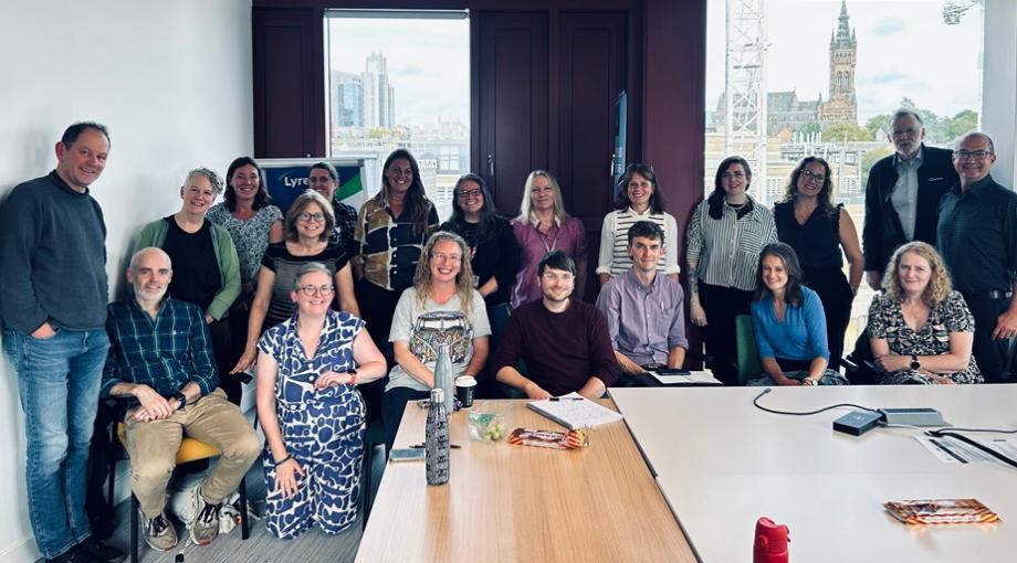 Deep End steering group members pictured around boardroom table