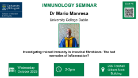 Poster for Immunology seminar for Dr Mario Manresa of which the date, time and location are included in the accompanying text