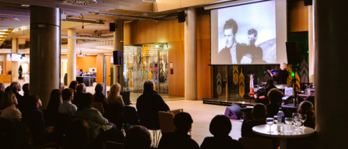 A film screening in the ARC's Atrium