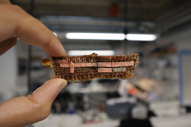 A photograph of a Soluboard-based circuit