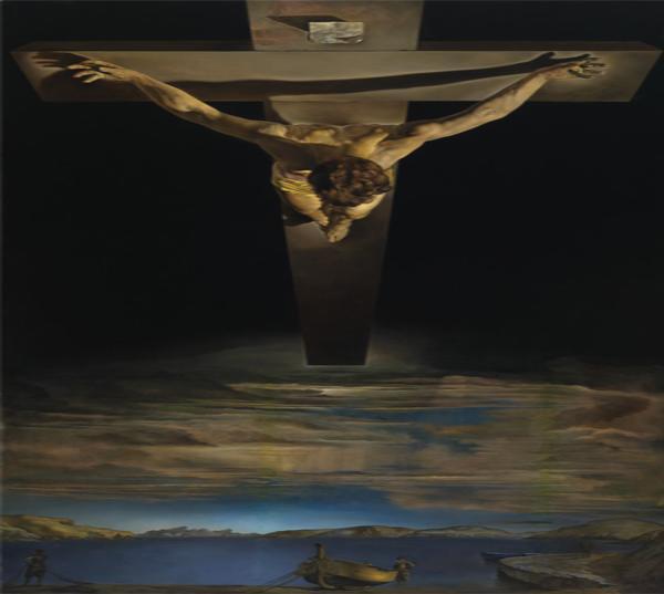 Christ in the cross by Salvador Dali