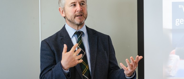 Quintin Cutts at the launch of the Centre for Spatial Reasoning