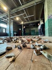 Stones at an exhibition