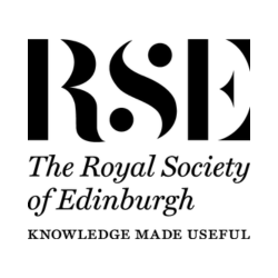 white background with 'RSE' in bold letters, underneath 'The Royal Society of Edinburgh' in italics and 'KNOWLEDGE MADE USEFUL'