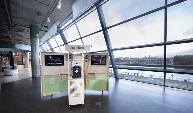 The un[box] VR kiosk at the Glasgow Science Centre. Credit Martin Shields