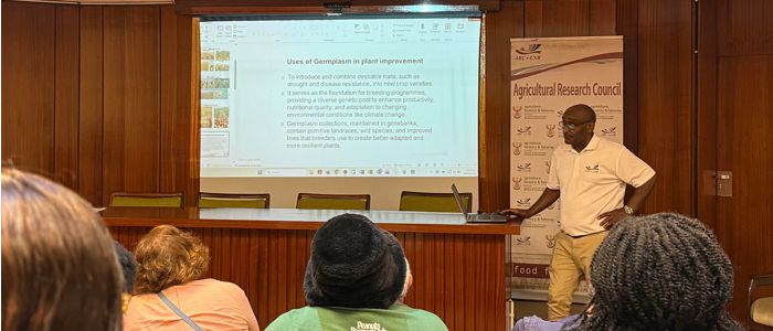 Slide being shown in a lecture room