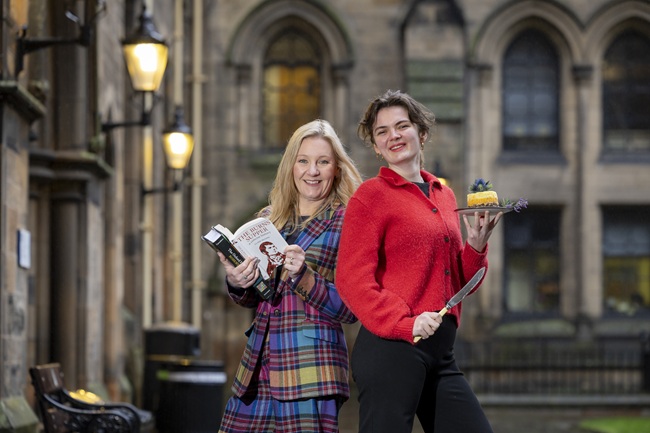 Professor Pauline Mackay and Dr Cleo O'Callaghan Yeoman launching The Burns Supper at 225 Research Project at UofG