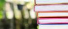 stack of books outdoors