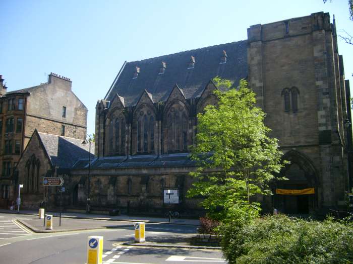 Front view of Gilmorehill Halls