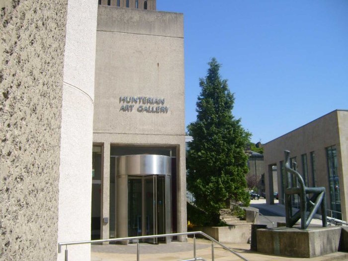 Front view of the Hunterian Art Gallery Building