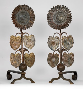 Sunflower andirons.