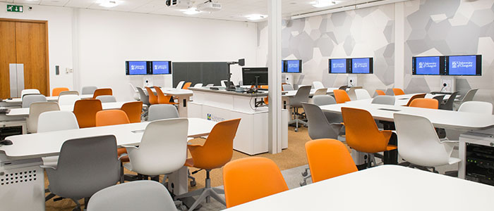 Hugh Fraser room (TEAL) in Wolfson Medical School