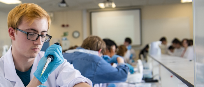 students in a lab