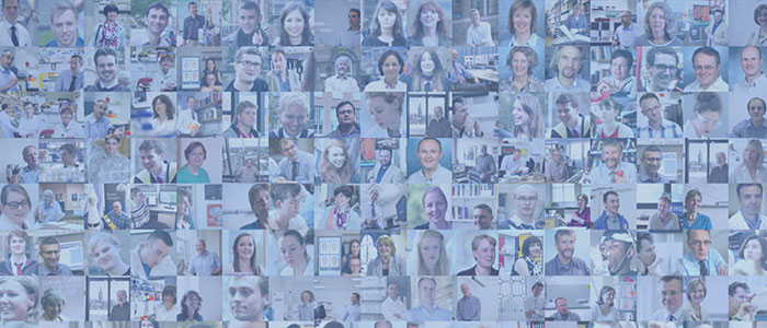 Lots of faces in different coloured squares merging together into one large collage