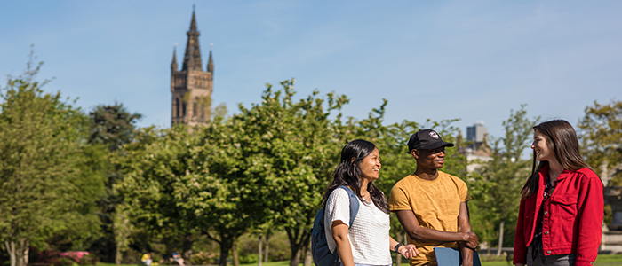 Students in Kelvingrove Park