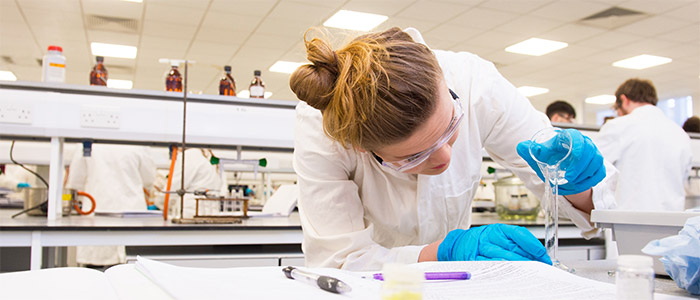 A scientist conducting some delicate work whilst working on research in the lab