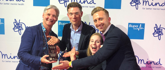 Rory O'Connor and colleagues at Mind Media Awards 2019