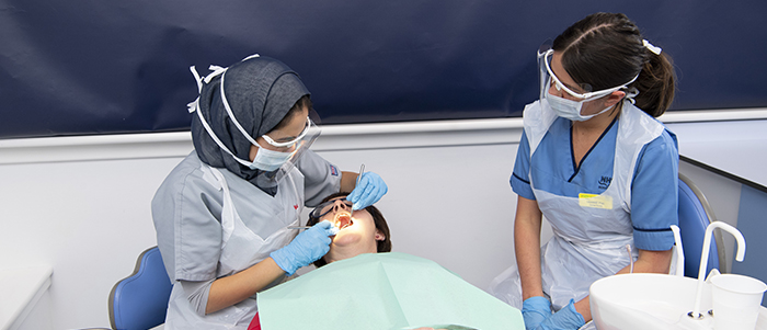 Student with patient