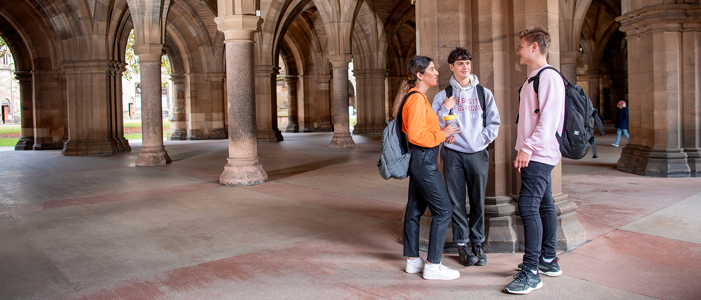 Students in cloisters