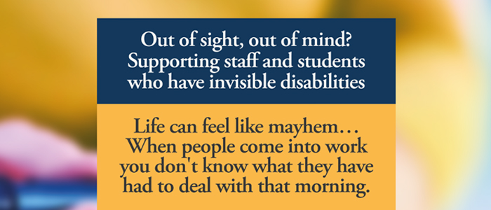 Invisible disabilities poster on the theme of type 1 diabetes