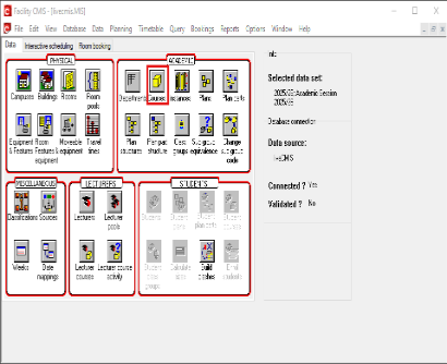 A screenshot from CMIS showing the Courses button on the Visual Control Path.