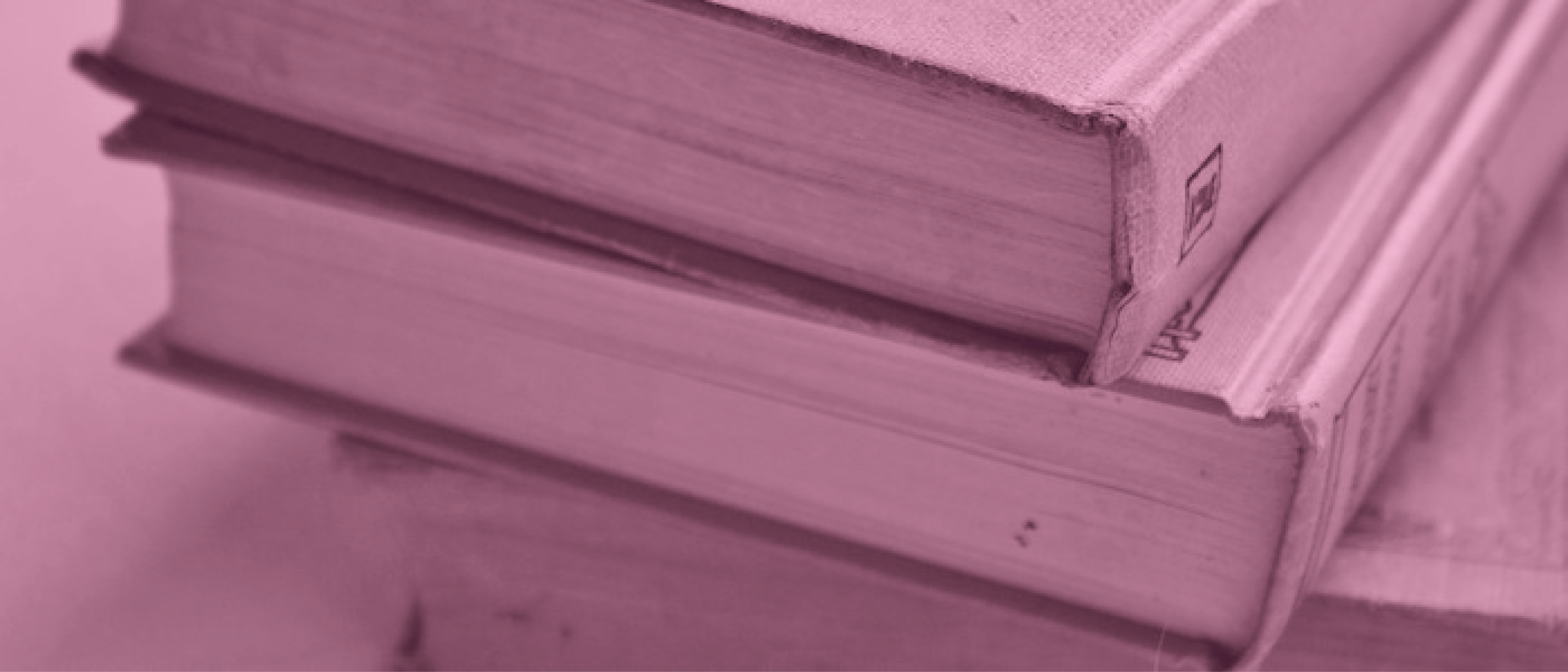 Stack of books tinted pink
