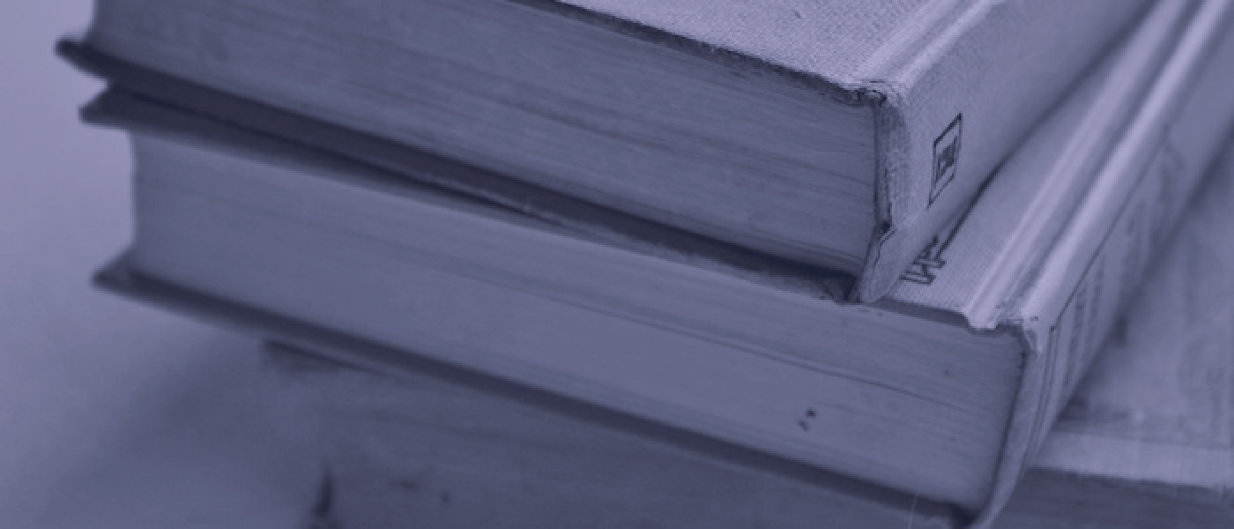 Stack of books tinted purple