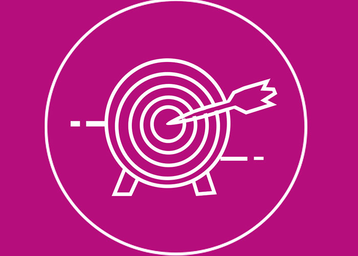 Graphic showing an arrow on a target