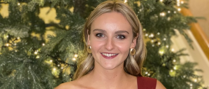 Woman in an evening dress