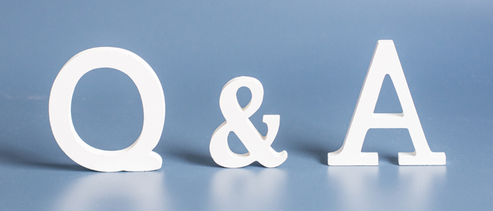 Large white freestanding letters spelling out