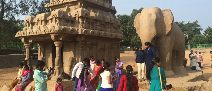 Sand sculptures in India