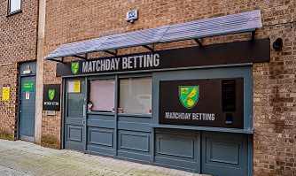 Bookies shop in football stadium