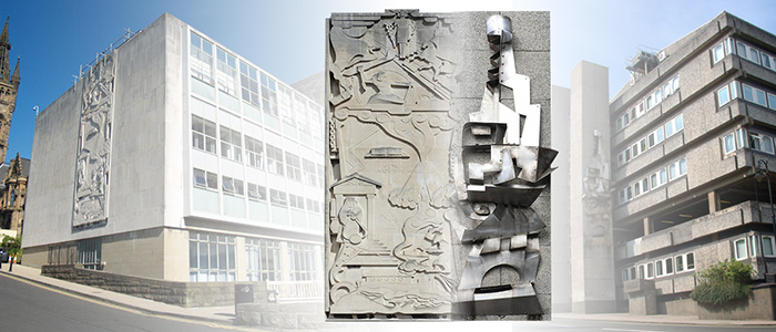 Mural of the school of engineering buildings