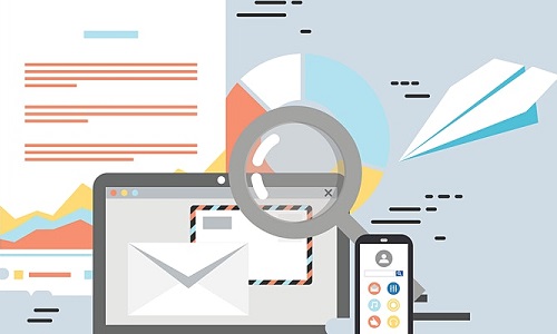 Various images representing electronic communication