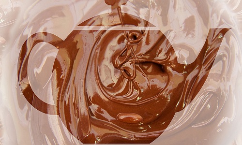 Melting chocolate teapot