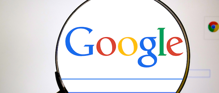 Google search under magnifying glass