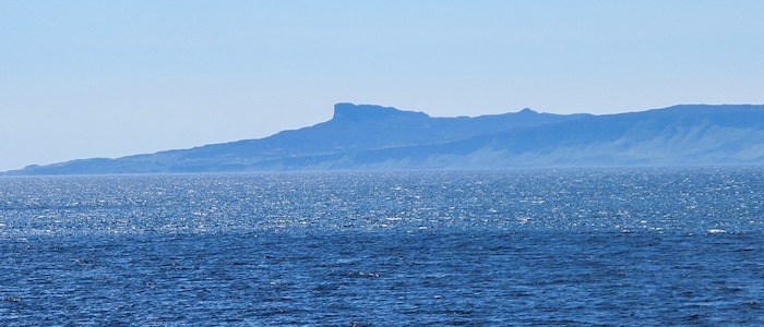 Island view from the sea
