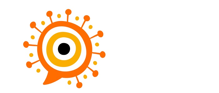 Cartoon-like drawing of a virus particle