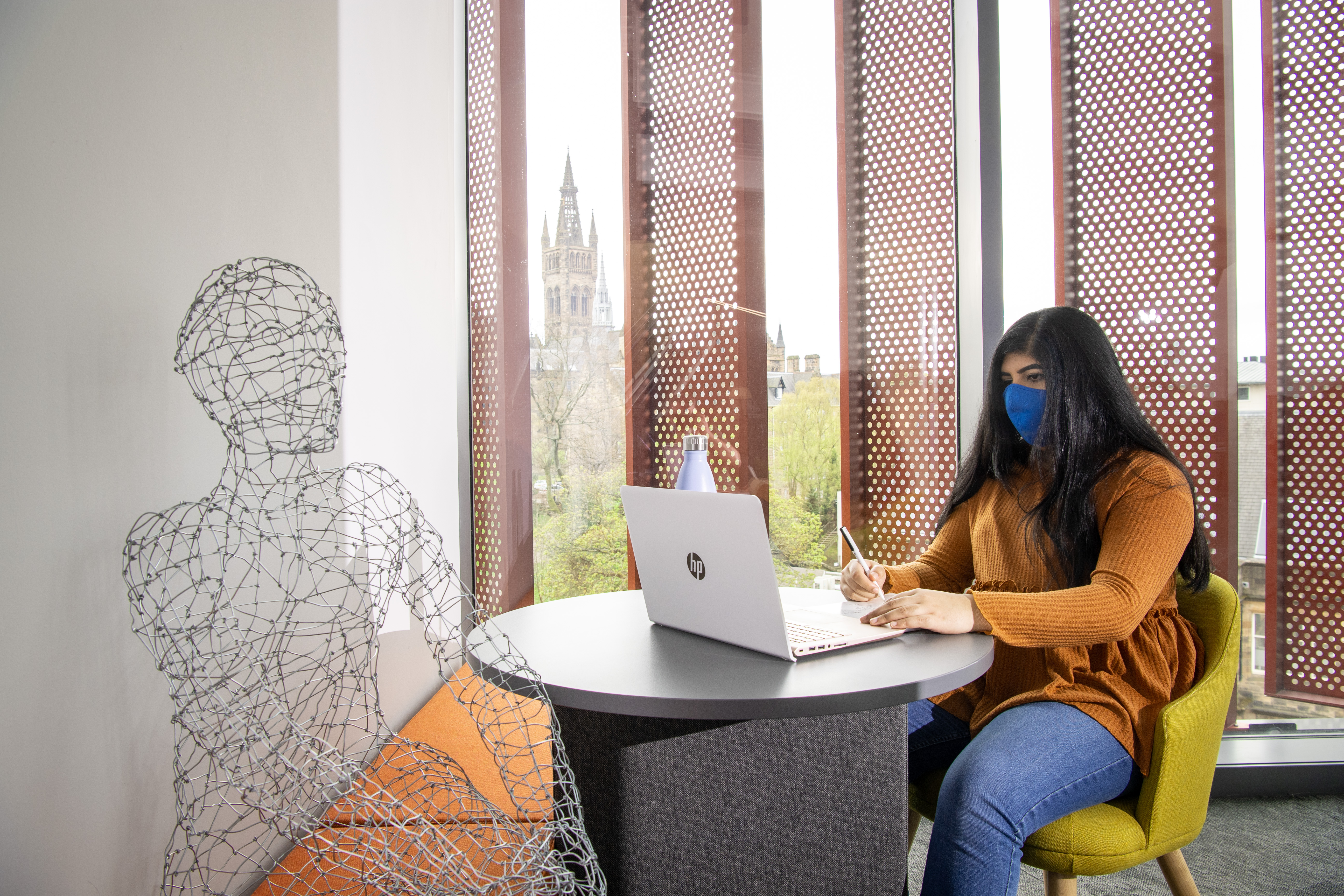 Student studying