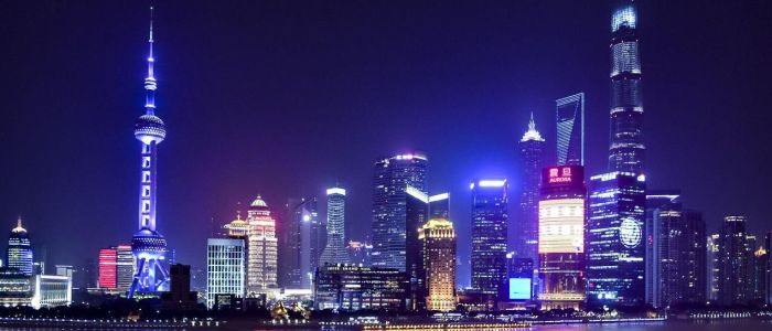 Shanghai skyline at night