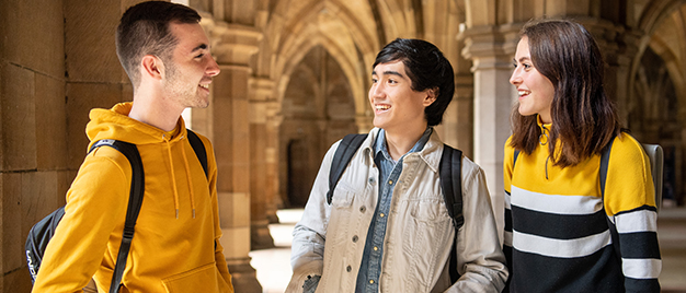 Students in the cloisters