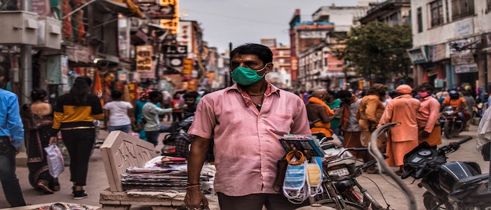 Man wearing a mask