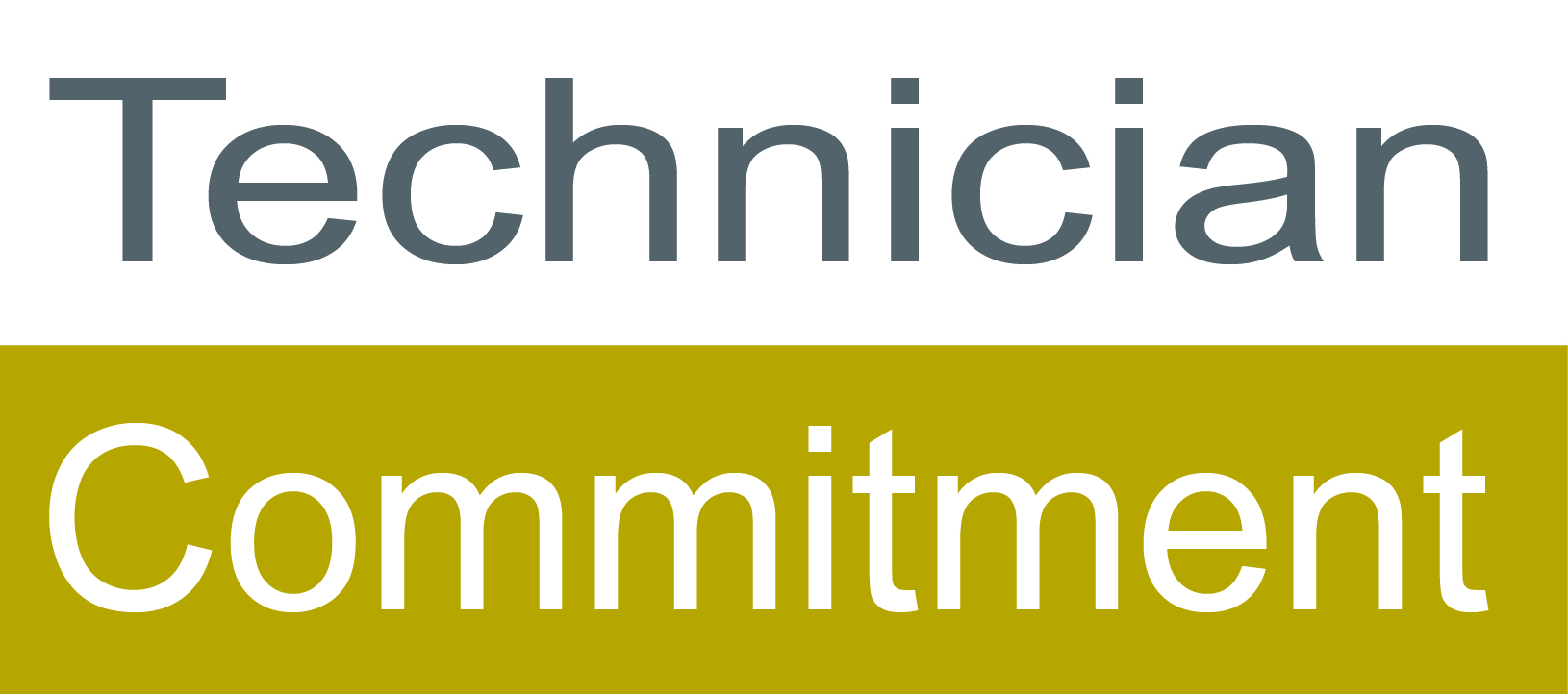2 lined logo for the technician commitment