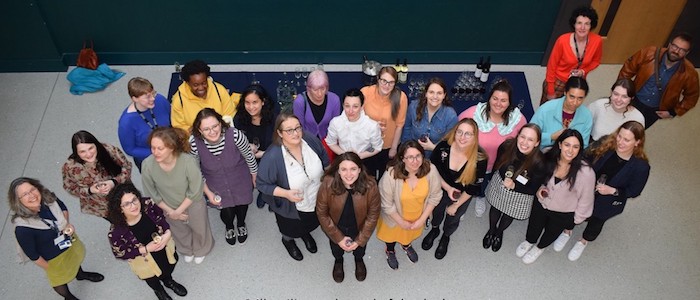 Group photograph of students and staff participating in the Kelvin Centre Open Day, 2022
