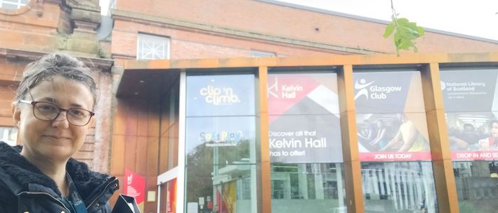 Research affiliate, Clara Gonzalez, at the new Kelvin Centre facility at Kelvin Hall