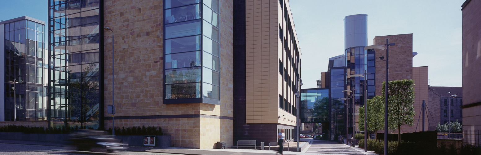 The SGDB and BHF building taken from University Avenue on a sunny day