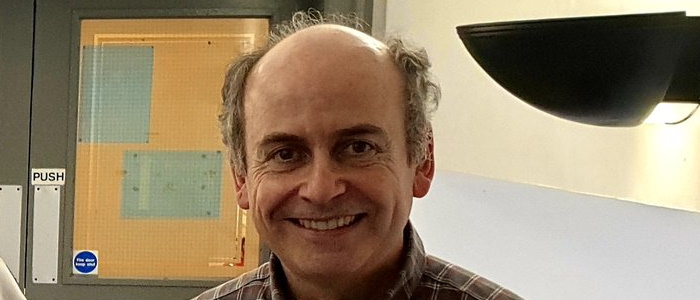 Professor Graham Woan in the Common room of the Kelvin Building