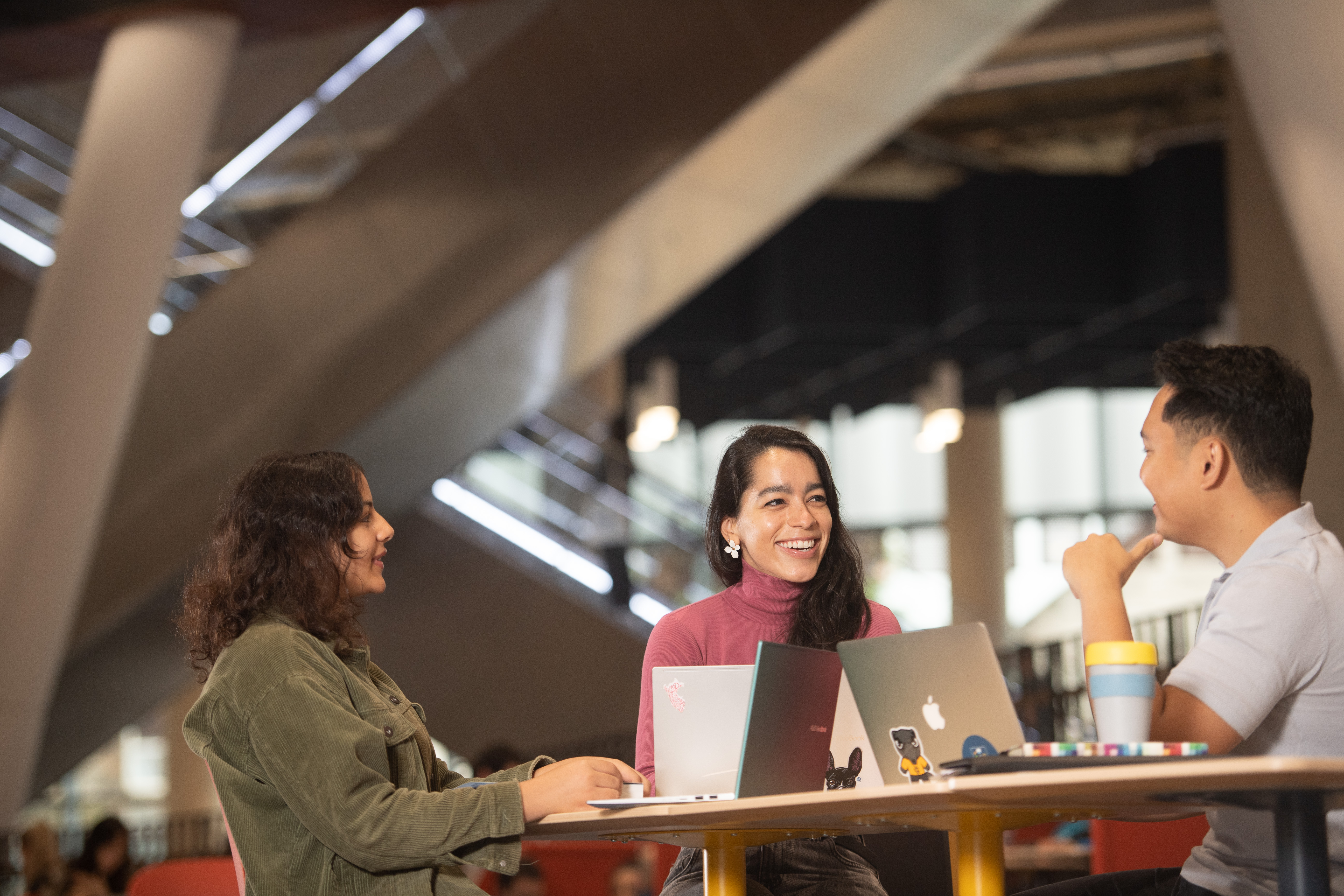 Students studying in the James McCune Smith Learning Hub