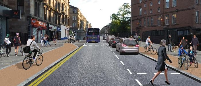 Artist representation of redeveloped Byres Road